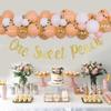 Fangleland Peach Birthday Decorations for Girls, Peach Balloon Arch Garland kit One Sweet Fruit Banner 1st Birthday Party Supplies view 3