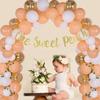Fangleland Peach Birthday Decorations for Girls, Peach Balloon Arch Garland kit One Sweet Fruit Banner 1st Birthday Party Supplies view 4