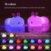 YOTOZU Cute Bunny Night Light, USB Rechargeable Kids Night Light, Warm White and 16 Colors Breathing Modes Led Animal Lights for Girls, Childrens, Toddler, Baby and Kids Christmas Gifts view 4