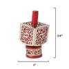 Yair Emanuel Decorative Dreidel with Stand | Pomegranates Cutout Design | Hanukkah Gift Jewish Decorations (Red, Medium) view 2