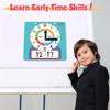 Large Magnetic Dry Erase Learning Clock for Kids Learn to Tell Time,12" Demonstration Teaching Time Practice Clock Analog Clocks with Pen, Classroom Supplies Homeschool Essentials Learning Resources view 4