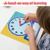 Magnetic Writable Dry Erase Learning Clock | Clock for Kids Learning to Tell Time | Large 12" Demonstration Teaching Time Practice Clock with Dry Erase Writing Surface | Pen Included | (Rainbow) view 2