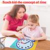 Magnetic Writable Dry Erase Learning Clock | Clock for Kids Learning to Tell Time | Large 12" Demonstration Teaching Time Practice Clock with Dry Erase Writing Surface | Pen Included | (Rainbow) view 3