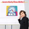 Magnetic Writable Dry Erase Learning Clock | Clock for Kids Learning to Tell Time | Large 12" Demonstration Teaching Time Practice Clock with Dry Erase Writing Surface | Pen Included | (Rainbow) view 4