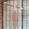 Nautical-Mart Floor Standing Brass 60", Brass/Leather Harbor Master Telescope view 1