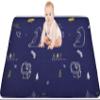 Machine Washable Baby Play Mat 63x43, Baby Playpen Mat Extra Large, Foldable Baby Play Mats for Infants, Toddler Playing Rug Pad, Non Slip Crawling Mat for Floor Dark blue-bear
