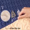 Machine Washable Baby Play Mat 63x43, Baby Playpen Mat Extra Large, Foldable Baby Play Mats for Infants, Toddler Playing Rug Pad, Non Slip Crawling Mat for Floor Dark blue-bear view 2