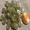 24 Tiny Pearlized Pale Grey Hint of Green (SRAI) Plastic Shirt Buttons 3/8" 9mm view 1