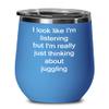 Juggling Wine Tumbler Just thinking about juggling 12oz, Blue view 1