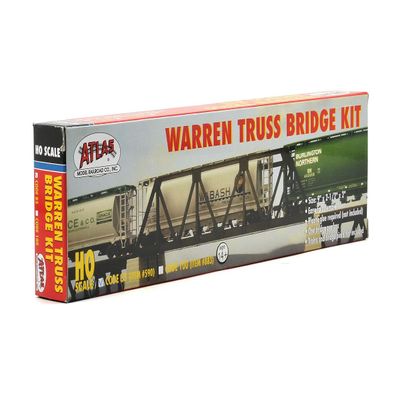 A590 ATLAS590 Railroad HO-Gauge Code 83 Snap-Track Warren Truss Bridge ATL590 AT590