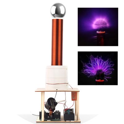 Tesla Coil DIY Kit, PEMENOL Touchable Plasma Ball Spark Gap Arc Generator for Physics Teaching, Arc Plasma Artificial Lighting Science Experiment Model for College University Electronic Education