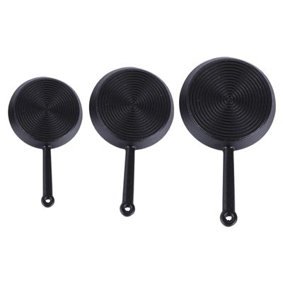 EXCEART Miniature Kitchenware Set 3 Pcs Mini Frying Pans Dollhouse Accessories Mini Cookware for Fairy Garden Micro World Decor
