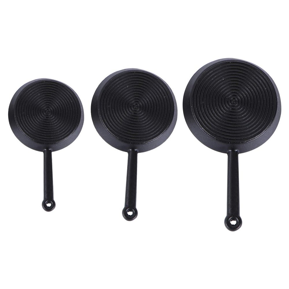 EXCEART Miniature Kitchenware Set 3 Pcs Mini Frying Pans Dollhouse Accessories Mini Cookware for Fairy Garden Micro World Decor