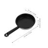 EXCEART Miniature Kitchenware Set 3 Pcs Mini Frying Pans Dollhouse Accessories Mini Cookware for Fairy Garden Micro World Decor view 2