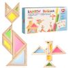 BOHS Rainbow Sensory Blocks + Translucent Tangram with Activity Cards view 2