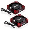 2Pack 16000RPM RC Motor Cooling Fan 40MM 8.5V 56mm 55mm 58mm Diameter Motor Fan ESC Brushless Heatsink Fans for 1/6 1/5 RC Car (Red Black) view 1