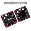 2Pack 16000RPM RC Motor Cooling Fan 40MM 8.5V 56mm 55mm 58mm Diameter Motor Fan ESC Brushless Heatsink Fans for 1/6 1/5 RC Car (Red Black) view 2