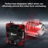 2Pack 16000RPM RC Motor Cooling Fan 40MM 8.5V 56mm 55mm 58mm Diameter Motor Fan ESC Brushless Heatsink Fans for 1/6 1/5 RC Car (Red Black) view 4