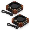 2Pack 540 550 Motor Cooling Fan Heatsink 7.4V 28000RPM Brushless ESC Cooling Fan for 1/8 1/10 RC Car Motor (Black+Orange) view 1