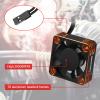 2Pack 540 550 Motor Cooling Fan Heatsink 7.4V 28000RPM Brushless ESC Cooling Fan for 1/8 1/10 RC Car Motor (Black+Orange) view 3