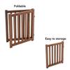LZRS 2-Panel Wooden Free Standing Foldable Dog Gate Indoor  Solid Hardwood 24" High, Step-Over Safety Pet Gate for Doorways, Stairs & Small Spaces - Indoor Use, Oak view 4