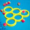 Hiboom Pool Game with Score, Combo Foam Pool Floats with 10 Colorful Tossing Balls, Toss Game Swimming Party Toys Accessories for Family Par, Dive Rings(Triangle,Yellow) view 1