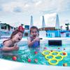 Hiboom Pool Game with Score, Combo Foam Pool Floats with 10 Colorful Tossing Balls, Toss Game Swimming Party Toys Accessories for Family Par, Dive Rings(Triangle,Yellow) view 2
