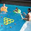 Hiboom Pool Game with Score, Combo Foam Pool Floats with 10 Colorful Tossing Balls, Toss Game Swimming Party Toys Accessories for Family Par, Dive Rings(Triangle,Yellow) view 3