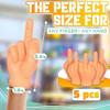 5 Pcs Middle Finger Tiny Hands for Fingers - Amusing Fake Hand Middle Finger Gifts for Hilarious Pranks, Funny Gag Gift Addition & Adult Party Favors - Fake Fingers with Realistic & Thick, Soft Rubber view 2