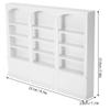 Wooden Dollhouse Bookcase, 23x17.9x2.8cm 1:12 Mini Bookshelf Display Cabinet Furniture (White) view 3