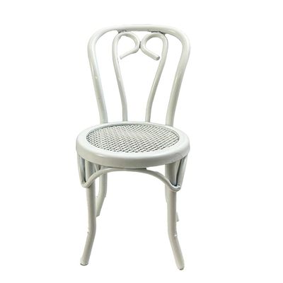 Melody Jane Dolls Houses Dollhouse White Metal Bistro Chair Miniature Garden Pub Patio Furniture 1:12