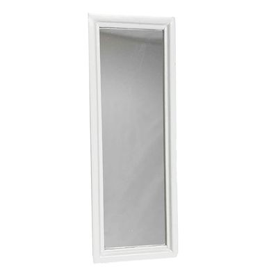 Melody Jane Dolls Houses Dollhouse White Long Dressing Mirror Miniature Wooden Bedroom Wall Accessory