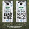 Cornhole Wraps #436 - Beach House Cornhole Game Graphic Decals - Includes Application Squeegee - Set of (2) 25" x 49" Wraps with Gloss Laminate view 2