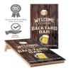 Cornhole Wraps #440 -Welcome to Our Backyard Bar - Cornhole Game Graphic Decals - Includes Application Squeegee - Set of (2) 25" x 49" Wraps with Gloss Laminate view 3