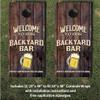 Cornhole Wraps #440 -Welcome to Our Backyard Bar - Cornhole Game Graphic Decals - Includes Application Squeegee - Set of (2) 25" x 49" Wraps with Gloss Laminate view 4