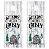 Welcome to Our Cabin Cornhole Wraps #435 -Cornhole Game Graphic Decals - Includes Application Squeegee - Set of (2) 25" x 49" Wraps with Gloss Laminate view 2