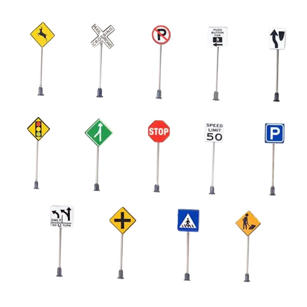 Baosity 14 Piece 1/ Freeway Street Scenes Decor