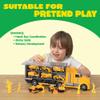 JOYIN 25 in 1 Kids Construction Truck Toy Set, 24Pcs Push and Go Cars and Worker Figures, Toddler Play Vehicles with Sounds and Light, Birthday Gifts for 3 4 5 6 7 Years Old Grandkids, Easter Basket view 4