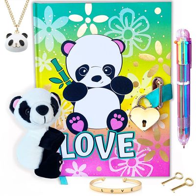 Life is a Doodle Girls Diary with Lock and Key - Panda Diary for Girls Excellent Gratitude & Prayer Daily Journal for Girls with Lock - Our Kids Journal for Girls Created for Self-Expression