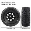 Acekeeps 1/10 RC Short Course Truck Wheels and Tires Combo (Pre-Glued, Hex 12mm) for 1/10 Traxxas Slash 2WD/4WD Losi Tenacity Redcat Blackout SC Exceed RC Buggy Car, 4-Pack (Y-Shape) view 2