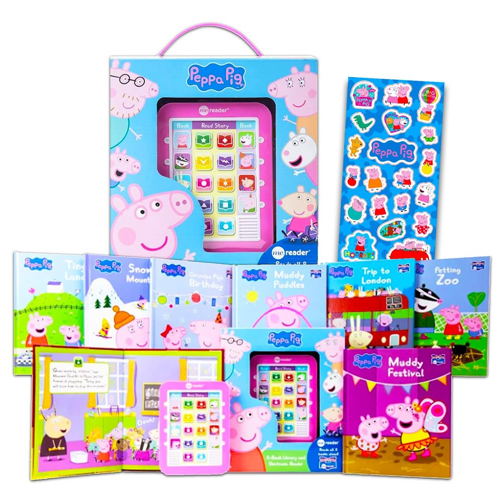 Peppa Pig Me Reader Electronic Reader 8 Book Bundle ~ Peppa Pig Books for Toddlers, Kids | Kids Me Reader Books and More!