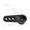 Micro Traders 2X RC 25T Steering Servo Horn Arm 28mm Long 3 Holes M3 Thread for Remote Control Car Models 12mm 16mm 18mm Titanium Colour view 4