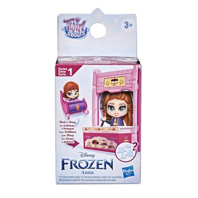 Disney Frozen 2 Twirlabouts Series 1 Anna Sled to Shop Playset, Includes Anna Doll and Accessories, Toy for Kids 3 and Up, Multicolor