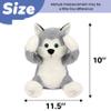 Hopearl Peek A Boo Husky Interactive Repeats What You Say Plush Dog Toy Musical Singing Talking Stuffed Animal Adorable Electric Animate Birthday Festival, Gray, 11.5'' view 2
