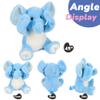 Hopearl Peek A Boo Elephant Interactive Repeats What You Say Plush Elephish Toy Musical Singing Talking Stuffed Animal Adorable Electric Animate Birthday Festival, Blue, 11.5'' view 3