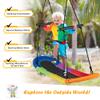 DORTALA Surfing Tree Swing,Platform Swing with Soft Handles and Adjustable Height, Saucer Tree Swing with Stable Metal Frame and Spacious Swing Board, Colorful view 3