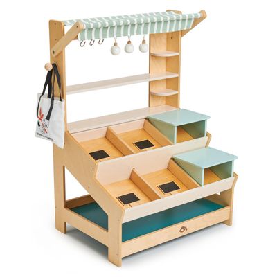 Tender Leaf Toys - General Stores - Toy Set for Kids - Beautiful Market Stall with Shelves Pretend Play Toy Set for Kids 3+