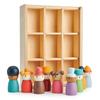 Tender Leaf Toys - Happy Folk Hotel - 9 Pcs Wooden Diversity Peg Dolls Open-Ended Toys - Montessori People Figures Play Set - Age 3+ view 4