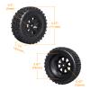HobbyPark Pre-Glued RC Tires and Wheels 12mm Hex for 1/10 Scale RC Short Course Truck Traxxas Slash 4x4 2WD BL-2S, Redcat Blackout XTE SC TR10, Losi 22S SCT, 4PCS (Style A) view 2