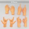 AQKILO Tiny Hands Mini Finger Puppets 8 Pieces, Left and Right Hand Set, Mixed Styles, Funny Party Favors and Novelty Toys for Kids and Adults view 3